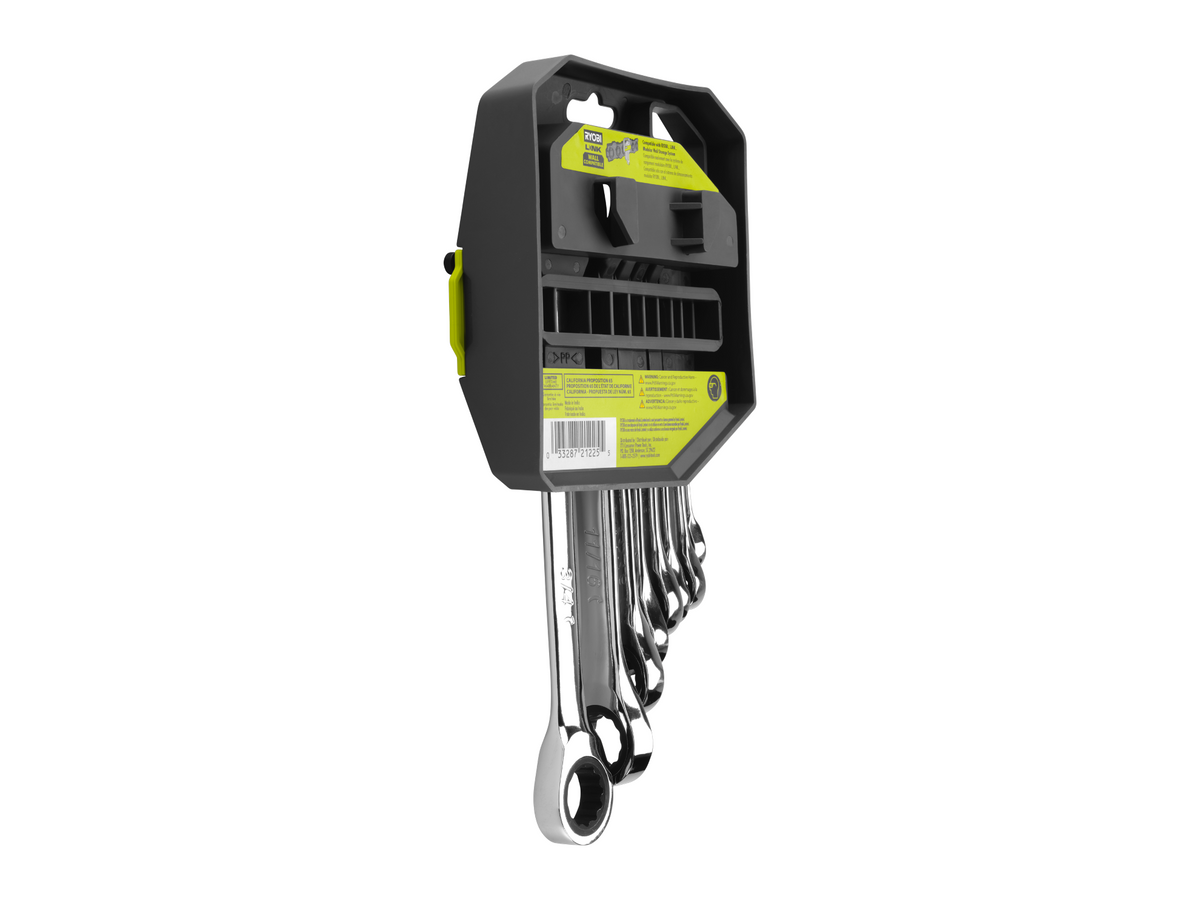 8 PC. SAE Ratcheting Combination Wrench Set Image 3