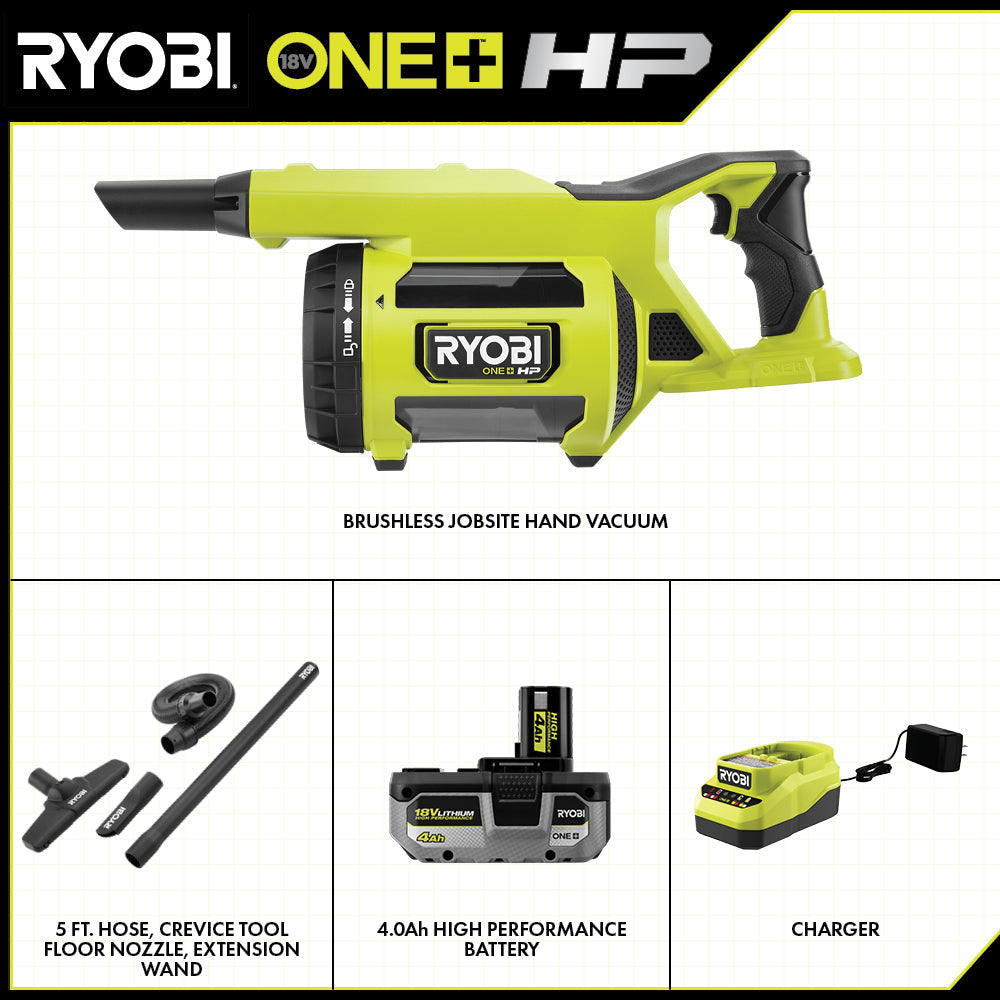 18V ONE+ HP BRUSHLESS JOBSITE HAND VACUUM KIT Image 2