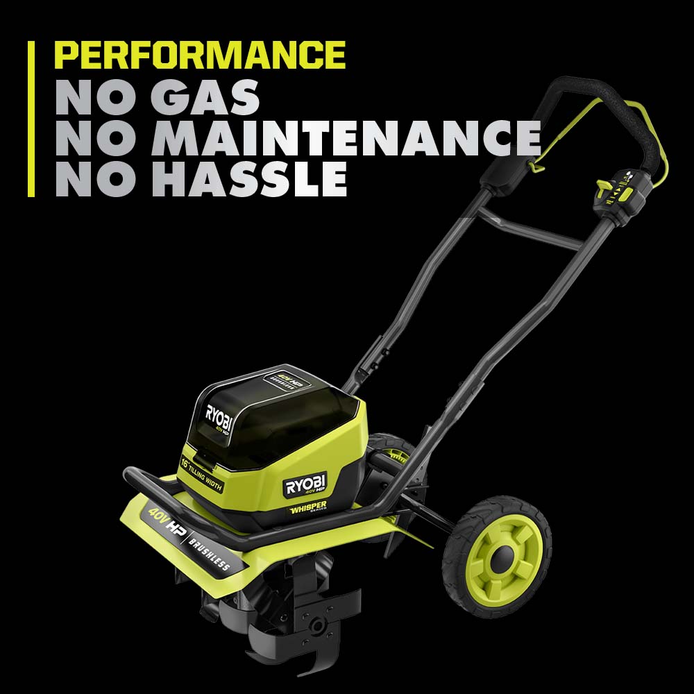 40V HP BRUSHLESS WHISPER SERIES 16" FRONT TINE TILLER Image 6